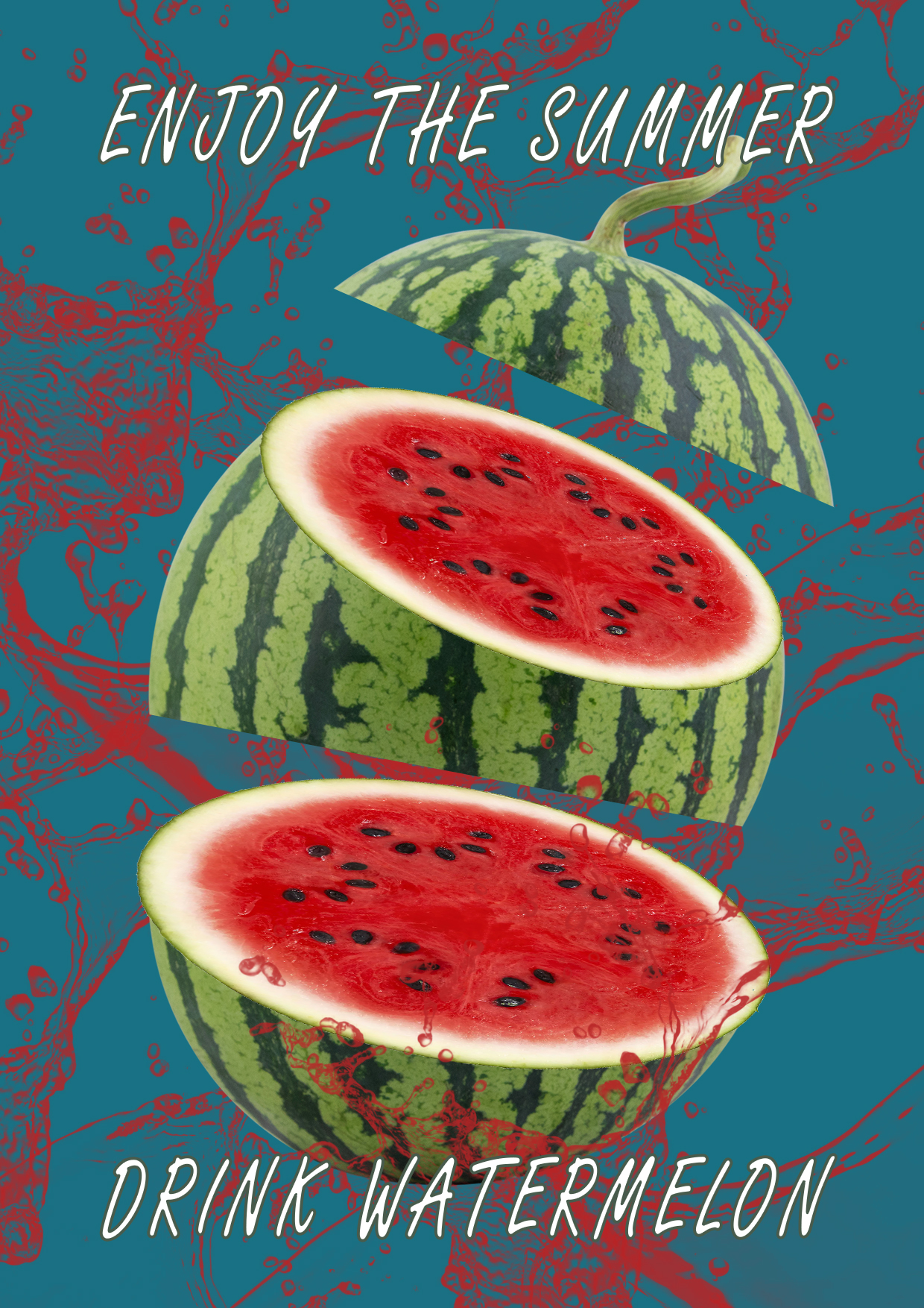 Enjoy The Summer Watermelon Poster